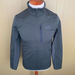 Under Armour men S cold gear Infrared fitted full zip jacket olive green